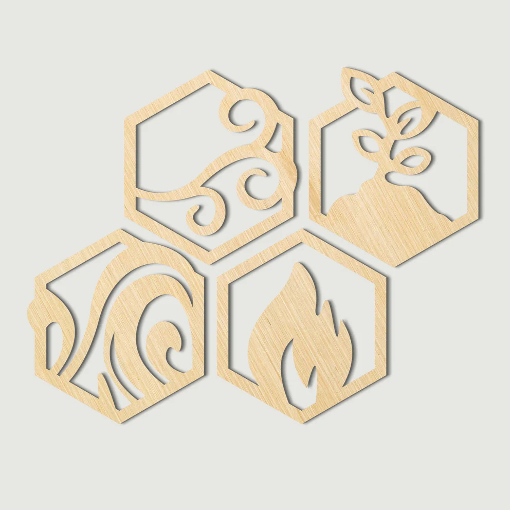 The 4 Elements of Life Wall Art Set – Earth, Air, Fire, Water Decor - Image 2