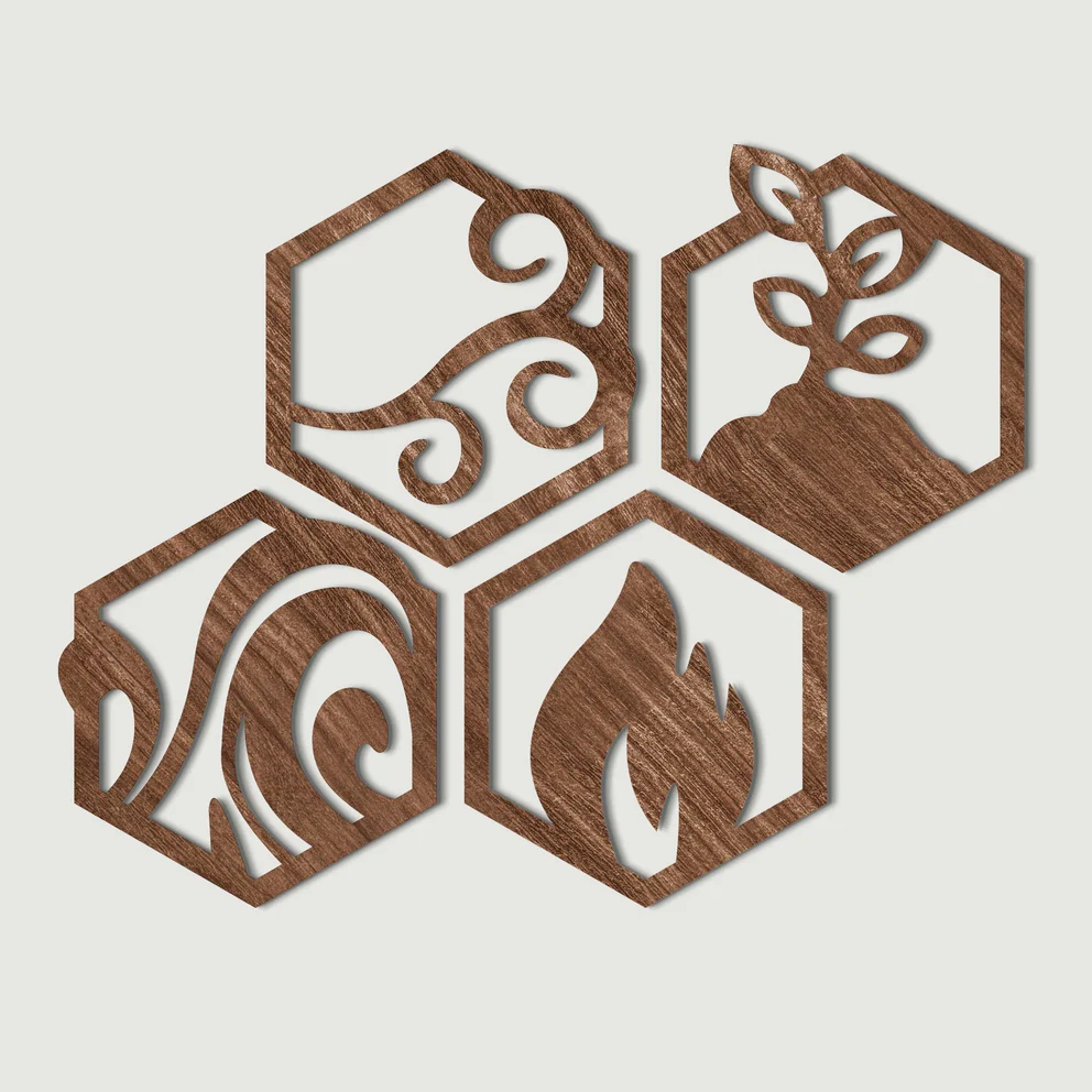 The 4 Elements of Life Wall Art Set – Earth, Air, Fire, Water Decor - Image 4