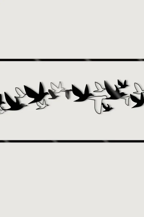 Birds MDF Acrylic Wall Art, Animal Home Decor, Birds Home