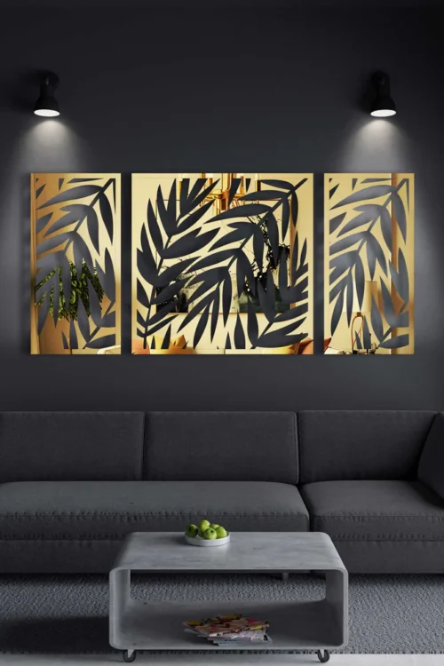 Botanical Leaves Wall Art Set – Premium Acrylic Design