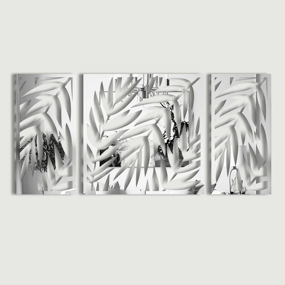 Botanical Leaves Wall Art Set – Premium Acrylic Design - Image 2