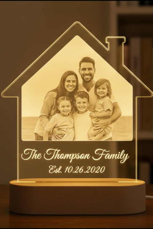 Custom 3D Infinity Love Lamp – Personalised Photo & Name Night Light