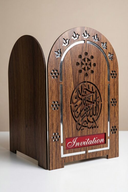 Luxury Laser-Cut Wooden Wedding Invitation Cards – Custom Premium Invites