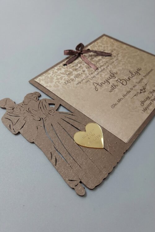 Luxury Laser-Cut Wooden Wedding Invitation Cards – Custom Premium Invites