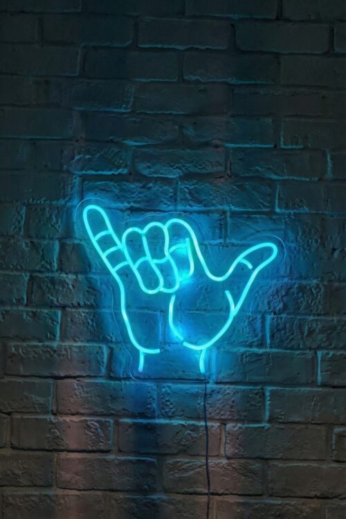 Shaka Hand Neon Wall Sign